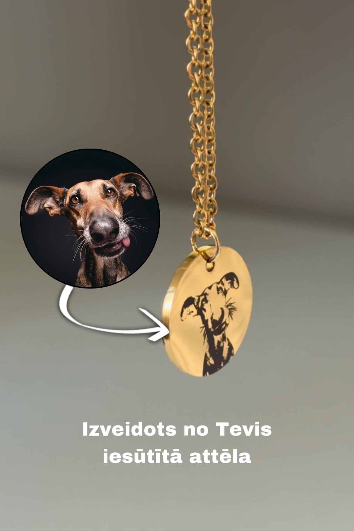 Mājdzīvnieka attēla kaklarota