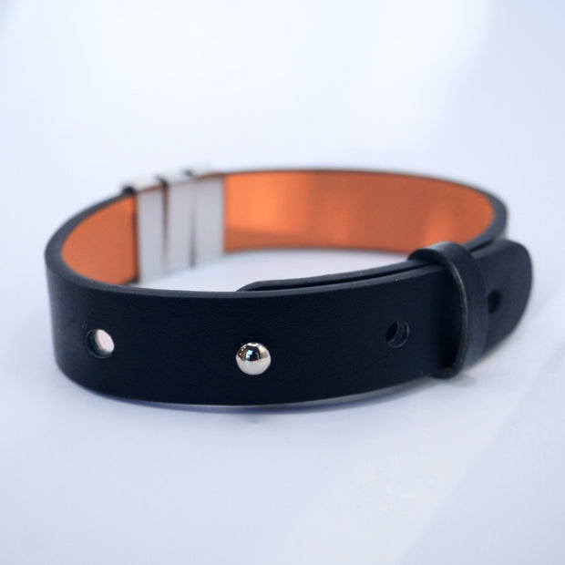 LUMOS Men's Faux Leather Bracelet