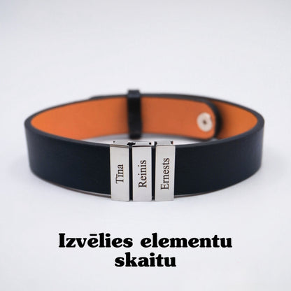 LUMOS vīriešu ādas imitācijas rokassprādze