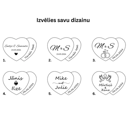 Mīlestības slēdzene kāzām ar gravējumu