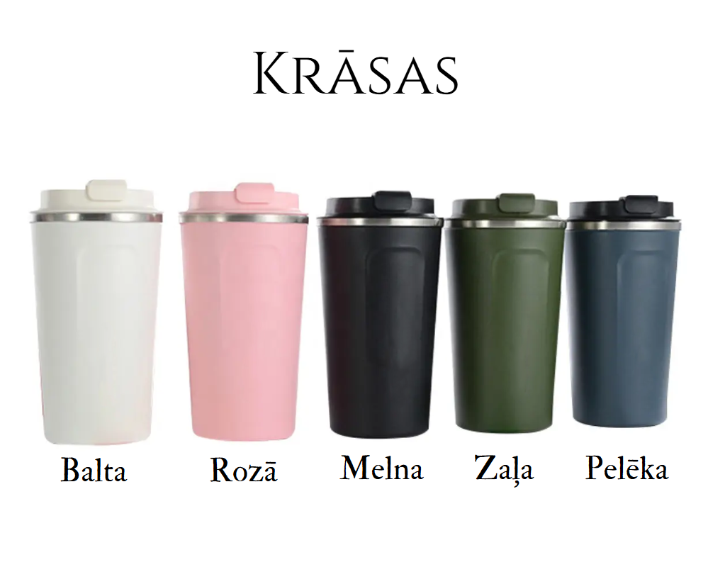 Termokrūze 380ml ar skrūvējamu vāku