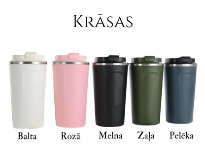 Termokrūze 380ml ar skrūvējamu vāku
