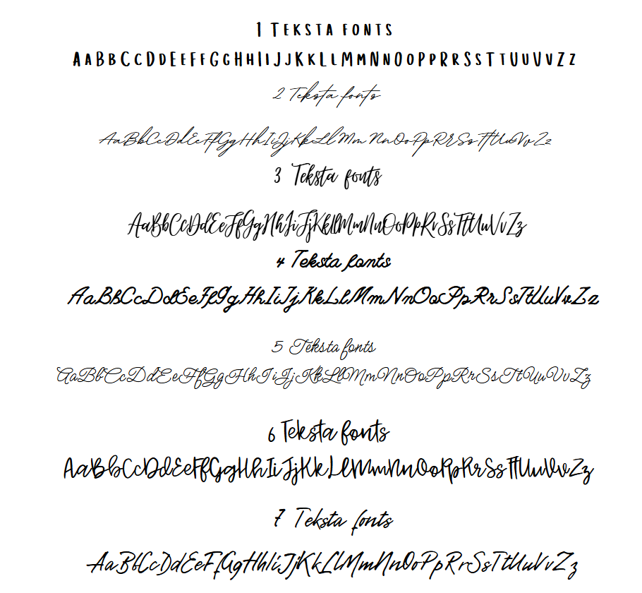 Piedāvātie fonti termosu gravējumam