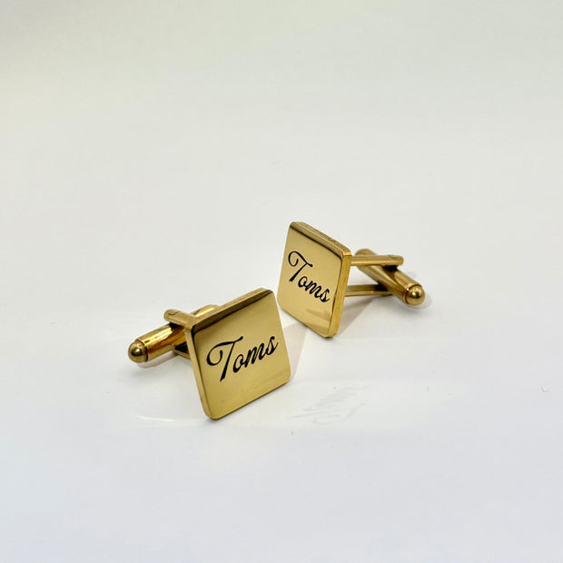 Cufflinks with personalized engraving