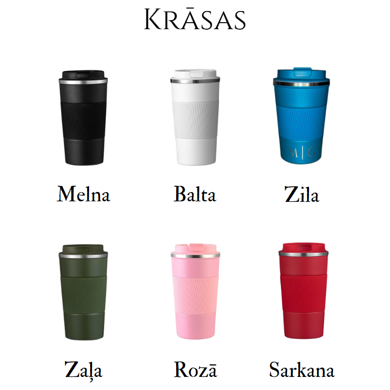 Melna, balta, zila, zaļa, rozā, sarkana termokrūze
