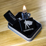 Personalizētas šķiltavas melnā krāsā ar gravējumu